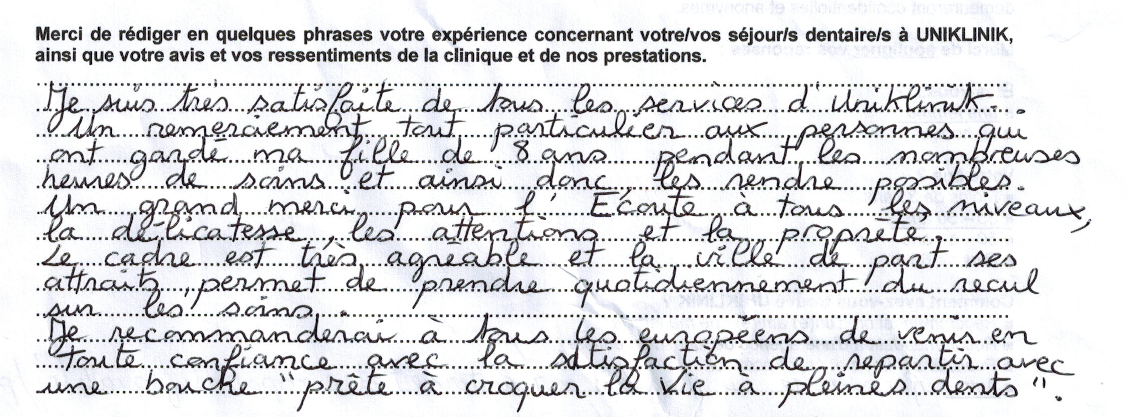 Avis Patient Apres Soins Dentaires